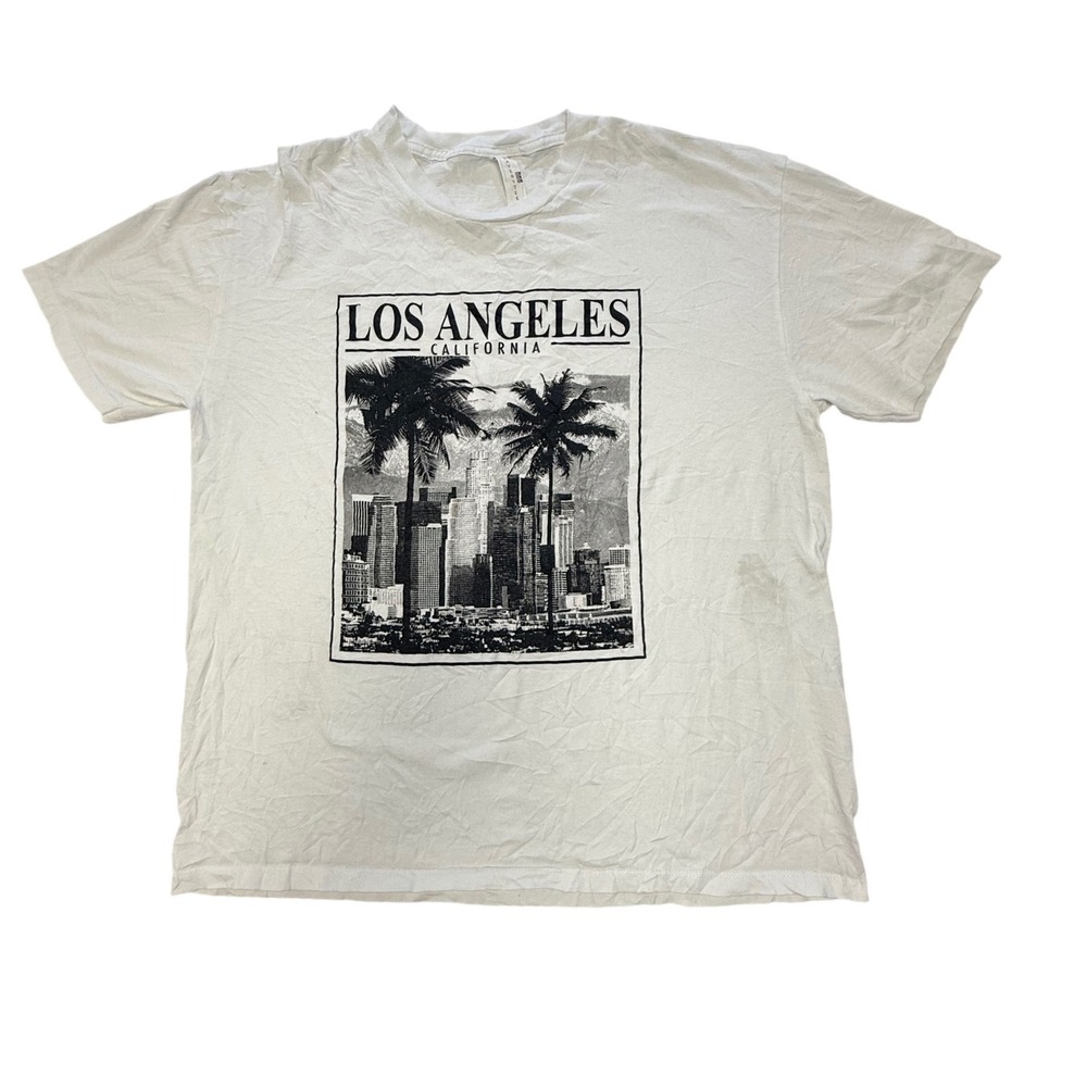Player Tees Los Angeles California Graphic T-Shirt Mens XL White Heavy Weight